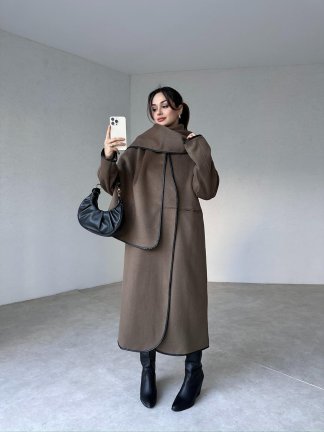 Kaşmir Kumaş IRENE Kaban 9022 - Kahverengi - 3