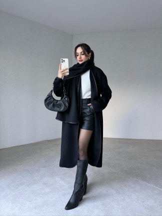 Kaşmir Kumaş IRENE Kaban 9022 - Siyah - 3