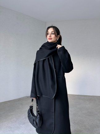 Kaşmir Kumaş IRENE Kaban 9022 - Siyah 