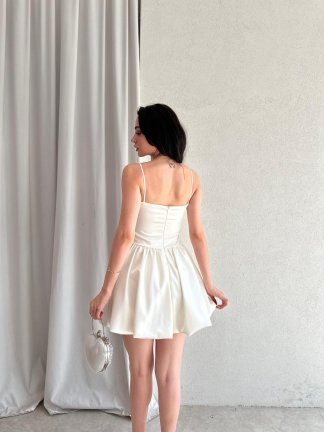 KASSİE Mini Elbise 6637 - Beyaz - 3