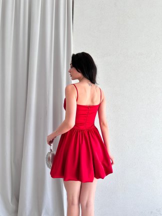 KASSİE Mini Elbise 6637 - Kırmızı - 3