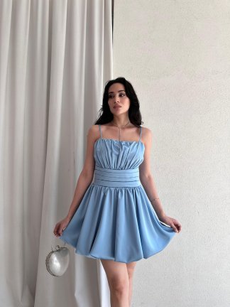 KASSİE Mini Elbise 6637 - Mavi 