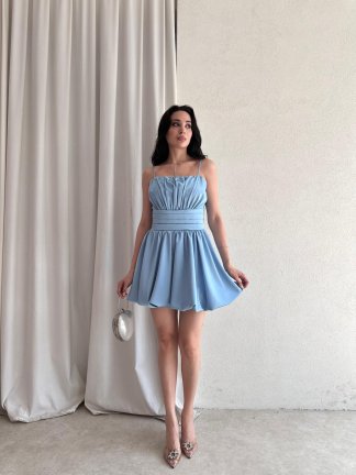 KASSİE Mini Elbise 6637 - Mavi - 2