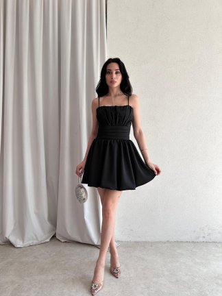 KASSİE Mini Elbise 6637 - Siyah - 2