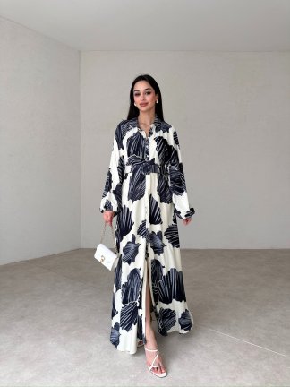 KATALİNA Maxi Elbise 5599 - Siyah - 2
