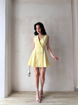 KATHİA Mini Elbise 9764 - Sarı - 2