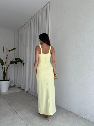 KATY Maxi Elbise 6973 - Sarı - 3