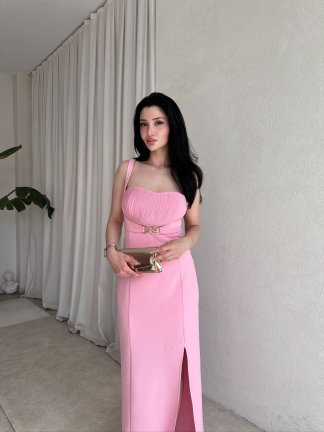 KATY Maxi Elbise 6973 - Pembe - 1