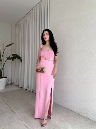 KATY Maxi Elbise 6973 - Pembe - 2