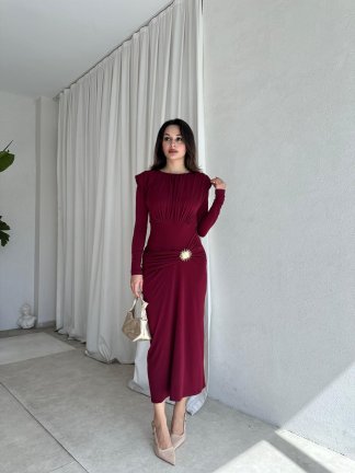 KEİ Elbise 8485 - Bordo - 2