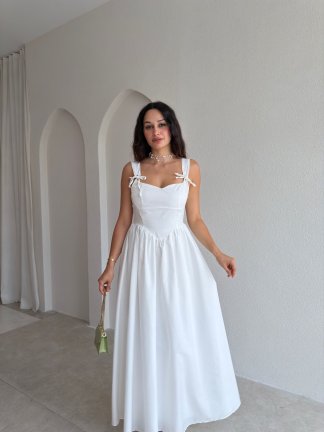KEİTH Midi Elbise 9652 - Beyaz - 2