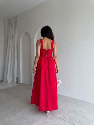 KEİTH Midi Elbise 9652 - Kırmızı - 3