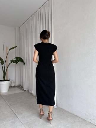 KENWAY Midi Elbise 8283 - Siyah - 3