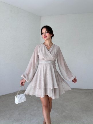 KİTTY Mini Elbise 2442 - Bej 