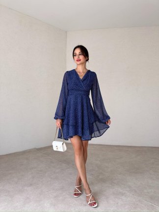 KİTTY Mini Elbise 2442 - Lacivert - 2