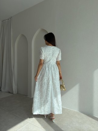 KİTY Fisto Midi Elbise 2442 - Beyaz - 3