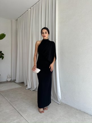  KLAUS Maxi Elbise 8267 - Siyah - 2