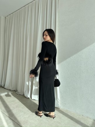 KLEİN Otriş Elbise 8729 - Siyah - 5