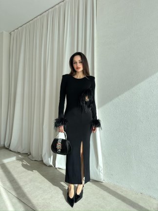 KLEİN Otriş Elbise 8729 - Siyah - 3