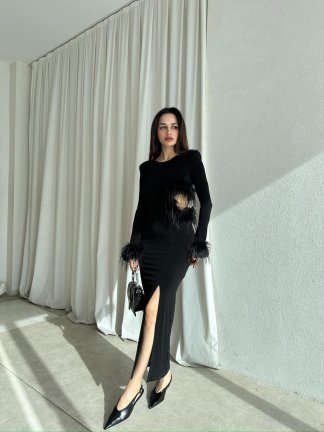 KLEİN Otriş Elbise 8729 - Siyah - 2