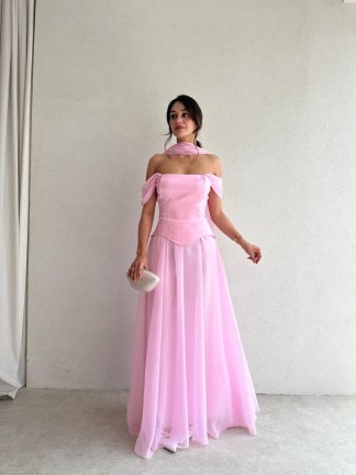 KRİSTOF Maxi Elbise 5113 - Pembe - 2