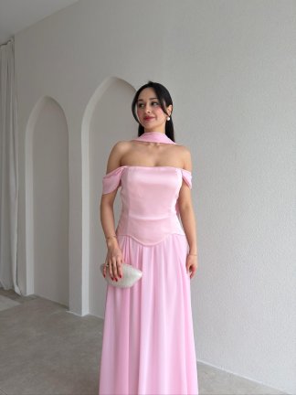 KRİSTOF Maxi Elbise 5113 - Pembe - 2