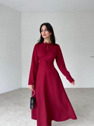  LYDİA Elbise 4818 - Bordo - 1