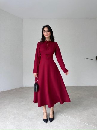  LYDİA Elbise 4818 - Bordo - 2