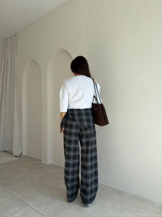 KUROX Şallı Pantolon 6870 - Siyah - 3