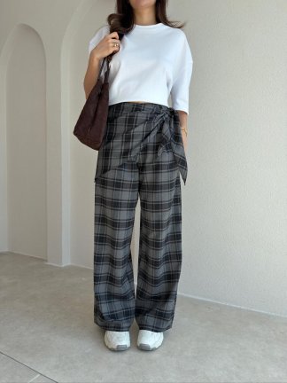 KUROX Şallı Pantolon 6870 - Gri - 2