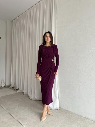 KYLİE Maxi Elbise 8464 - Mürdüm - 2