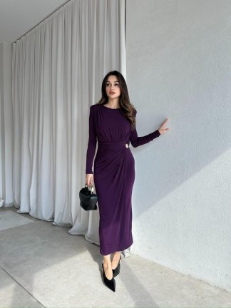 KYLİE Maxi Elbise 8464 - Mor - 2