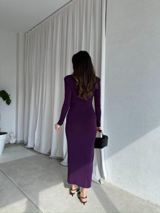 KYLİE Maxi Elbise 8464 - Mor - 3