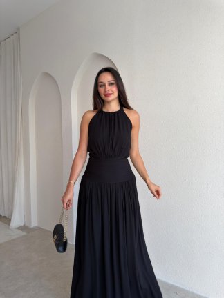 LADONİA Maxi Elbise 3058 - Siyah - 2