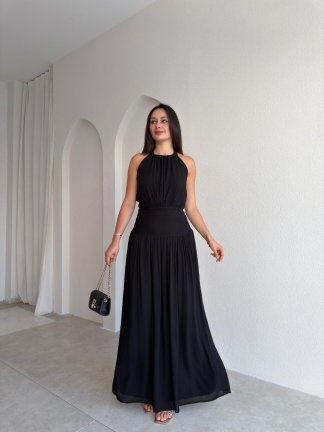 LADONİA Maxi Elbise 3058 - Siyah - 1