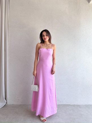 LAMBORN Maxi Elbise 9690 - Pembe - 2