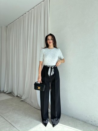  LAMİRA Kemerli Pantolon 8588 - Siyah - 5