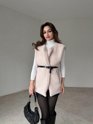 LANSTON Yelek 7487 - Krem 
