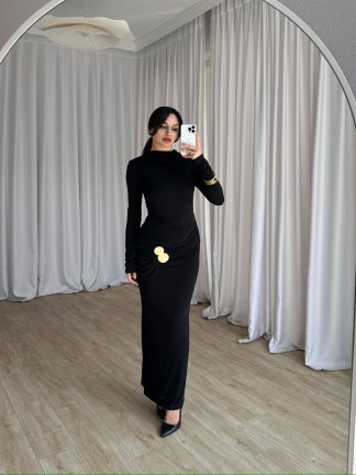 LARKİN Maxi Elbise 8404 - Siyah - 1