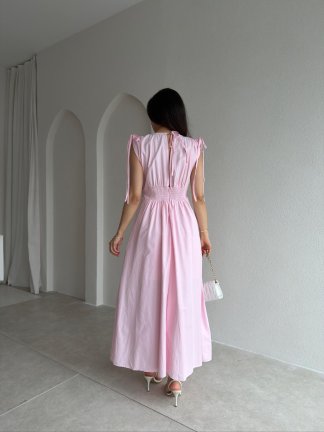 LARRY Midi Elbise 6523 - Pembe - 3