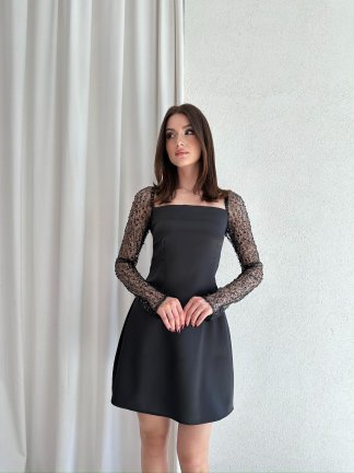 LARS Mini Elbise 7912 - Siyah 