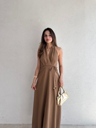 LATEC Maxi Elbise 6459 - Kahverengi 