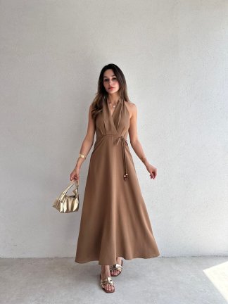 LATEC Maxi Elbise 6459 - Kahverengi - 2