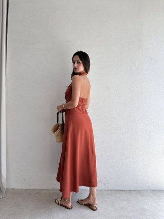 LATEC Maxi Elbise 6459 - Kiremit - 2