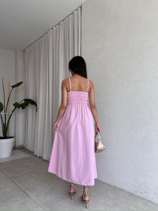 LAWRENCE Midi Elbise 8859 - Pembe - 3