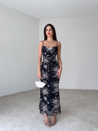LAWSON Maxi Elbise 5675 - Siyah - 2