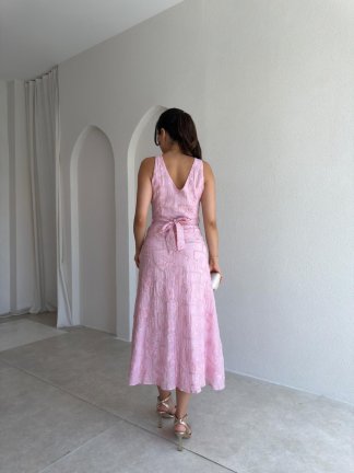 LEATRİCE Midi Elbise 3001 - Pembe - 3