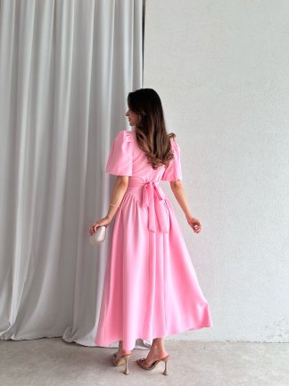 LEDORE Midi Elbise 7857 - Pembe - 3