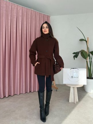 LEGEND Kısa Kaşe Kaban 8752 - Acı Kahve - 4