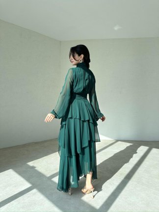 LENA Maxi Elbise 2451 - Yeşil - 4